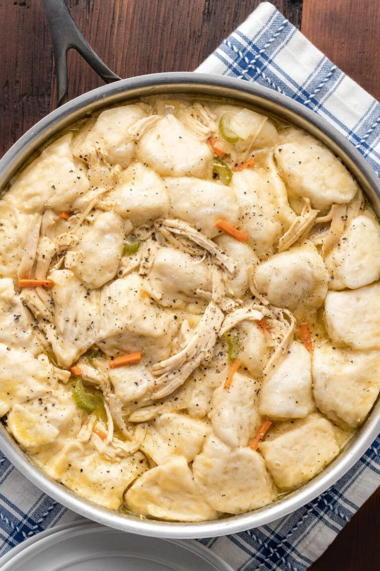 Easy Chicken and Dumplings with Biscuits