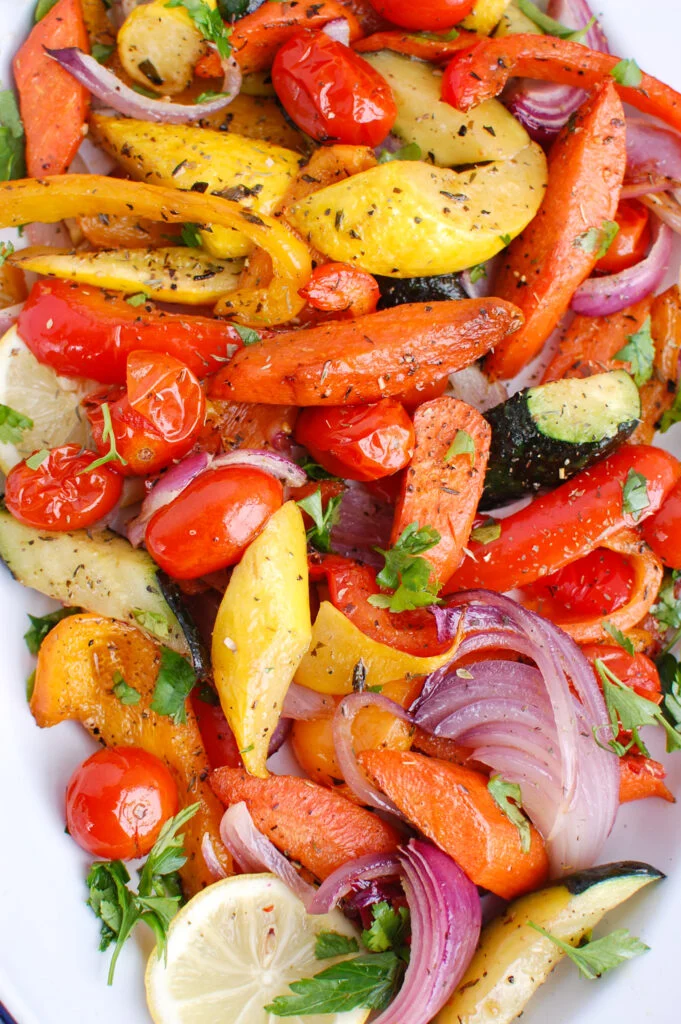 Vegan Mediterranean Roasted Vegetables Bowl