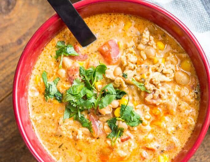 Slow Cooker Buffalo Chicken Chili