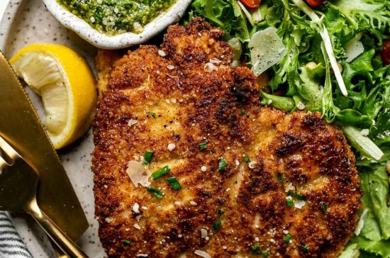 Easy Crispy Parmesan Chicken Dinner Recipe
