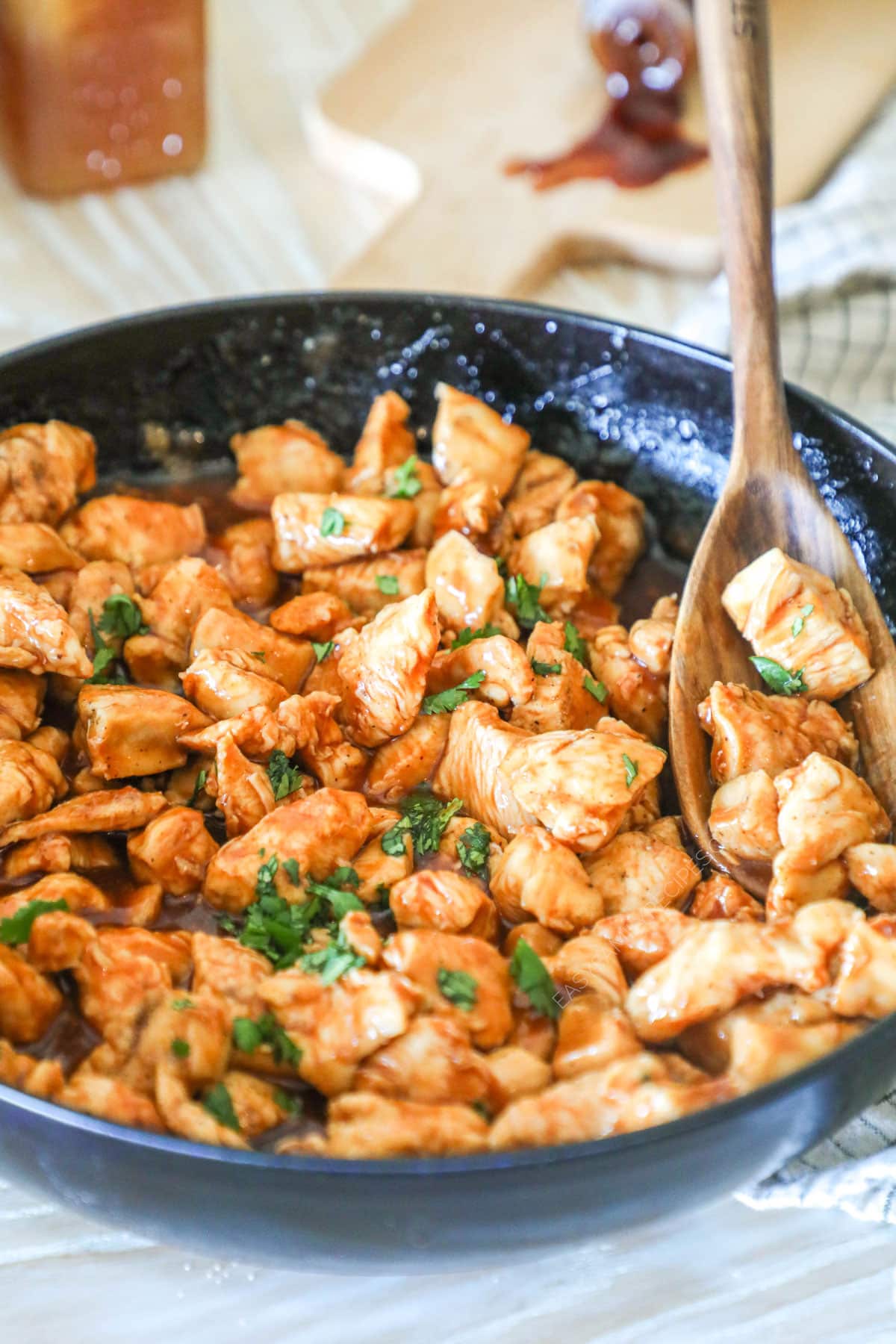 Unbelievably Crispy Baked Honey BBQ Chicken Bites Recipe