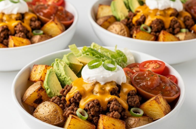 Loaded Taco Potato Bowls
