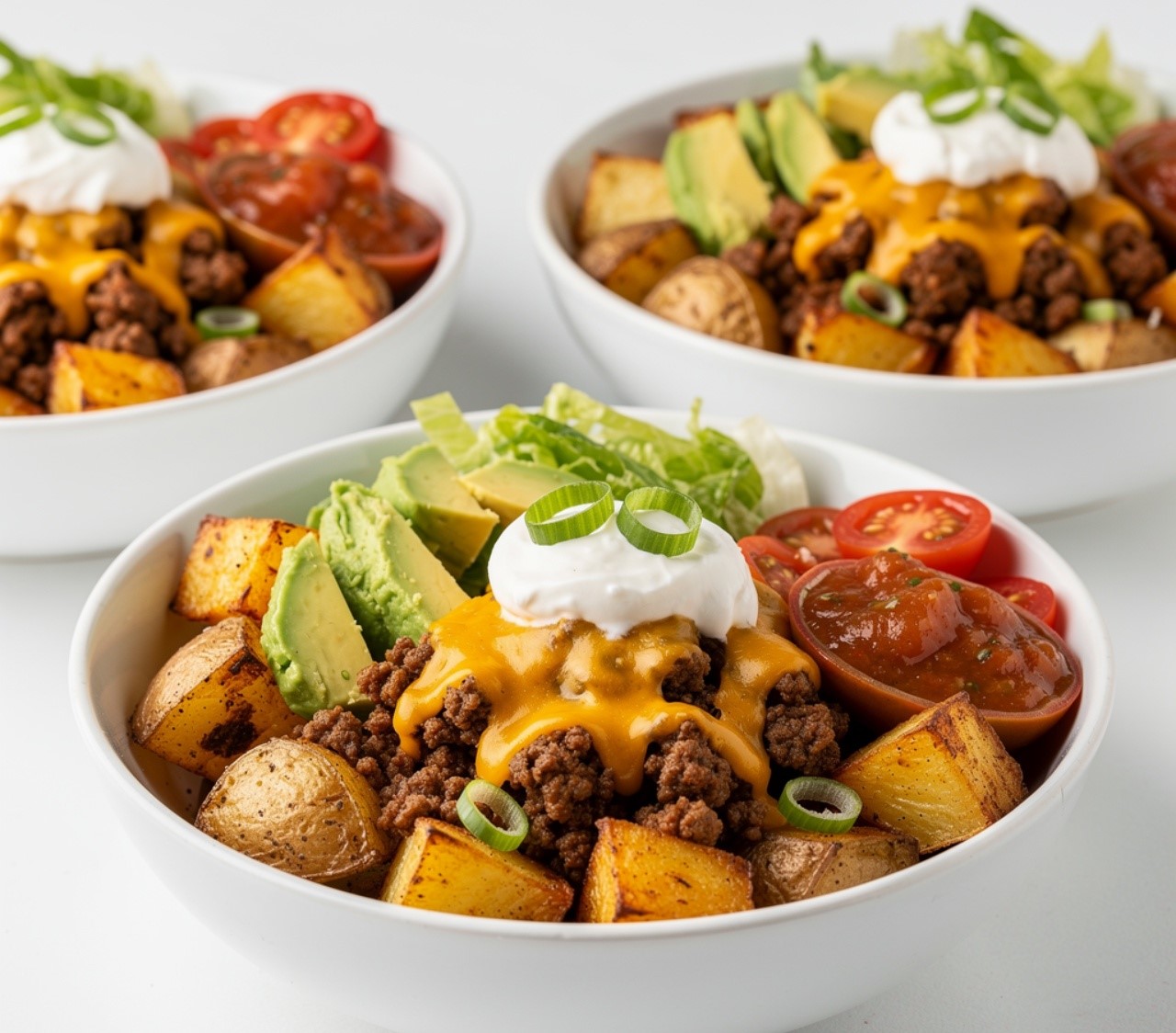 Loaded Taco Potato Bowls