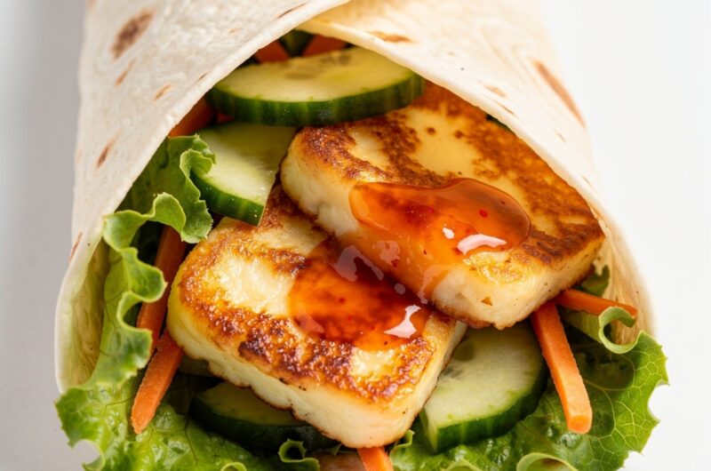 Sweet Chili Halloumi Wraps