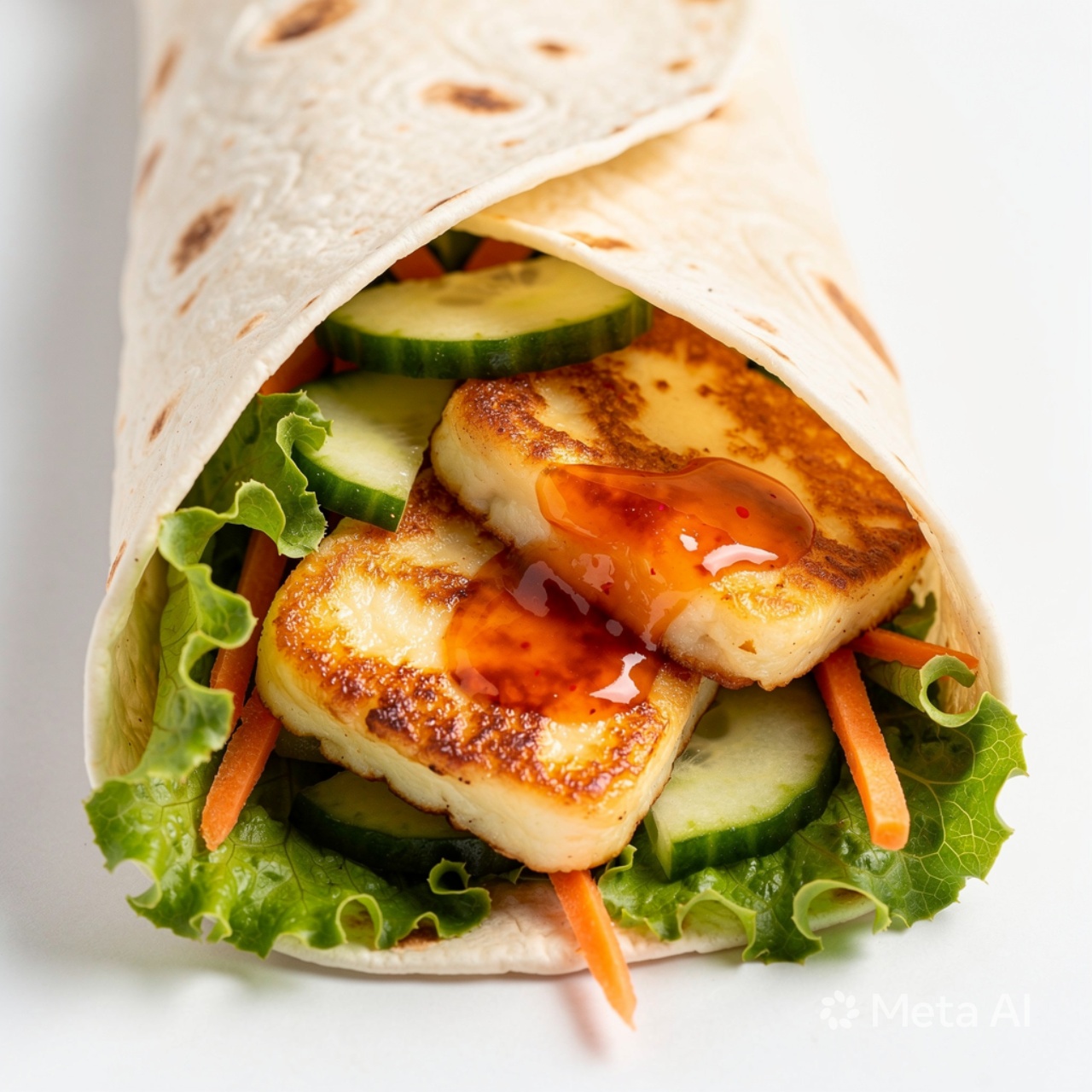 Sweet Chili Halloumi Wraps
