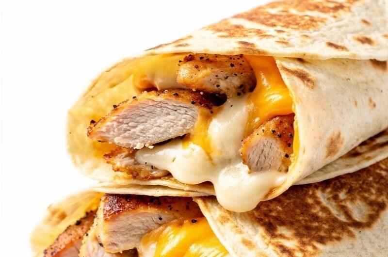 Cheesy Garlic Chicken Wraps