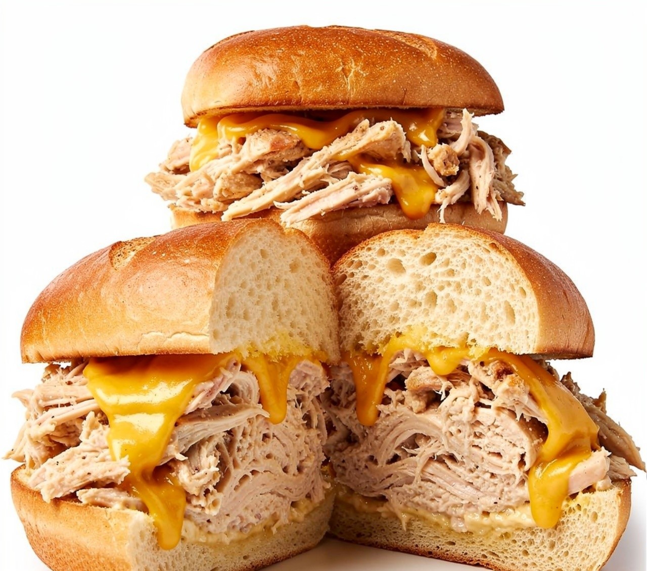 Crockpot Garlic Parmesan Chicken Sandwiches