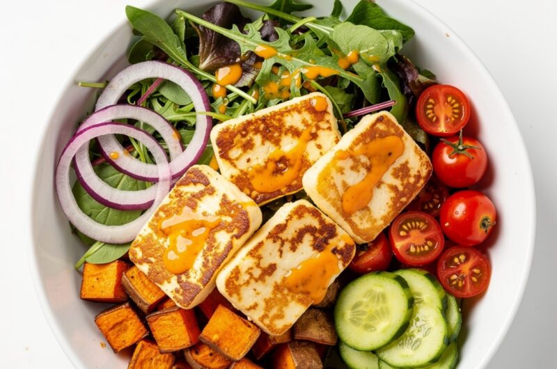 Halloumi Sweet Potato Bowl