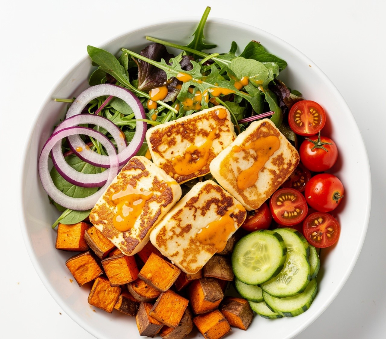 Halloumi Sweet Potato Bowl